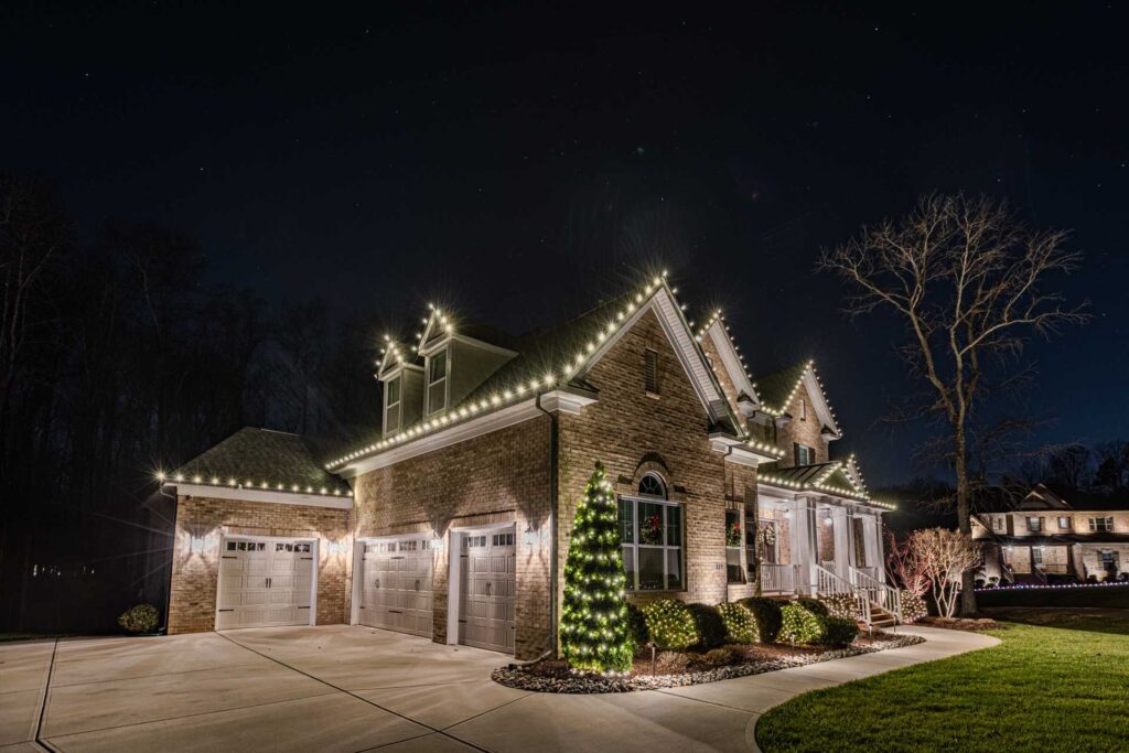 Professionally installed residential Christmas lights in Duluth